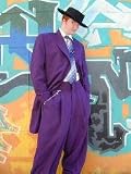 Festive Bright Exvclusive Solid Peach Fashion Mens Zoot Suit 38 Inch Long Jacket $139