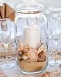 Collector Ball Jar Beach Candle Shell Starfish Lantern XL Wedding Centerpiece
