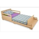 Modern Toddler Cot - Great Transition Bed For Your Little One (Natural) (18.25"H x 63.5"W x 31"D)