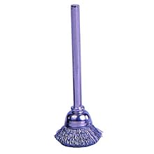 Weiler Miniature Wire Cup Brush, Round Shank, Steel, Crimped Wire