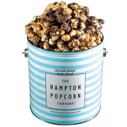 Hampton Popcorn Chocolate Peanut Butter Crunch 1 Gallon Tin by The Hampton Popcorn Company