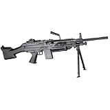 Spring M249 MKII Full Scale SAW Machine Gun Flashlight, Bipod, Full Stock Airsoft Gun