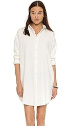 Cotton  Shirt  Dress with a Brush/Sweep Train 