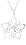Sterling Silver Open Double Flower Pendant, 16" - 18"