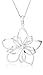 Sterling Silver Open Double Flower Pendant, title=