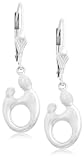 Sterling Silver Mother & Child Oval Earrings by Janel Russell