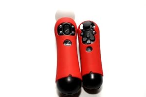 RED PS3 Move Controller Silicon Sleeve Protector (2 Pack)