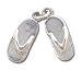 Solid Sterling Silver Flip-Flop Sandals Charm