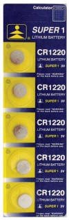 5 of CR1220 Alkailine Button Cell Watch Battery