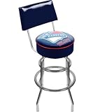 NHL New York Rangers Padded Bar Stool with Back