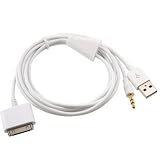2-in-1 Kfz-Kabel Audiokabel Ladekabel 3,5-mm Klinke Aux + USB f�r Apple iPod iPhone iPadvon "adaptare"