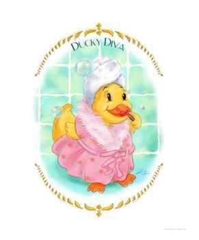 Ducky Diva Humor Giclee Poster Print by Shari Warren, 8x10