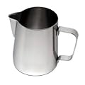 Frothing Jug 12oz / 330ml | Stainless Steel Frothing Jug by Genware, Coffee Milk Jug, Cappuccino Milk Jug, Cappuccino Frothing Jug