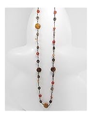 Coconut Wood Semi GemStone Beads Necklace