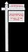 White Vinyl Yard Sign Post - Realtor Sign Post - Holds up to 24"x36", 24"x18" shown