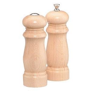 Chef Specialties 06202 6 Inch - 15cm Salem?Natural Pepper Mill Salt MillSet