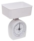 Salter 051 2-Pound Mechanical Kitchen Scale with Storage Bowl, White