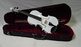 Crystalcello MV450WT 4/4 Size Violin with Carrying Case + Bow + Accessories - White Color