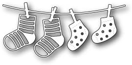 Memory Box Poppy Stamp dies - Baby Socks