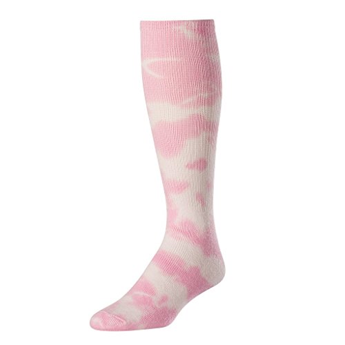 TCK Tie Dye Multisport Tube Socks (Pink/White, Small)