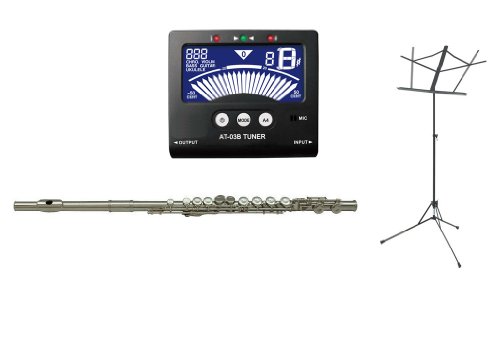 Selmer Prelude FL711 Student Flute w/ Bonus Instrument Store Sheet Music Stand and Tuner