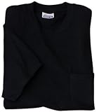 NEW Hanes Beefy-T - 100% Cotton T-Shirt with Pocket Black-XL
