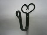 Wrought Iron Hook - Large Split Heart -Hand Made