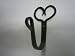 Wrought Iron Hook - Large Split Heart -Hand Made
