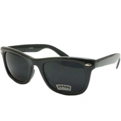 G&G Black Wayfarer 80's Blues Brothers Sunglasses Super Dark product image