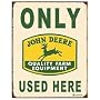 Desperate Enterprises Only John Deere Used Here Collectible Tin Sign