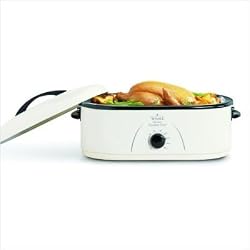 Rival RO180 18-Quart Large Electric Adjustable Temp Roaster Oven - White
