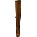 Ollio Women Shoe Drawstring Stretch Faux Suede Zip Up Over the Knee Long Boots