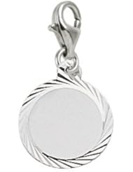 Rembrandt Charms Diamond Cut Disc Charm with Lobster Clasp
