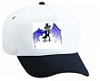 White Cap with goofy, bat, top, magician, hat