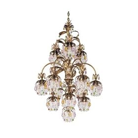 Schonbek 1270-26AM Rondelle 13 Light Two Tier Chandelier in French Gold with Amethyst... by Schonbek Worldwide Lighting