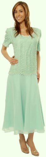 The Evening Store Tea Length Mother of the Bride Mint(extra large)
