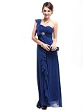 Ever Pretty Padded Ruffles Falbala Stunning Rhinestones Prom Gown 09503