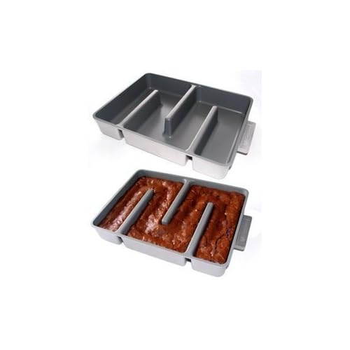 Baker's Edge 9x12x2in. Nonstick Brownie Edge Pan Silver. RunkleTawna