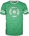 Search : The Green Lantern DISTRESSED Logo With Striped Sleeves Kelly Green Adult T-shirt Tee