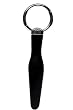 Orion 514888 Key to your butt,  Schwarzer, biegsamer Anal-Plug aus Gummi mit silberfarbenem Metall-R�ckholring. 10,5 cm lang, � 1-2 cm.