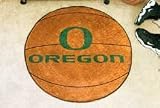 NCAA OREGON DUCKS BASKETBALL SHAPED DOOR MAT RUG