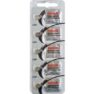 Maxell SR626SW 377 Silver Oxide Watch Battery 5 Pack