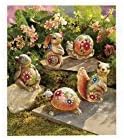 5-piece Cement Garden Yard Bunny, Snail, Frog, Turtle, Squirrel Statues 4-5/8 X 3-5/8 X 2-3/4 by Garden Delights