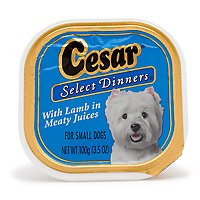 Cesar Select Dinners for Small Dogs with Lamb in Meaty Juices- net wt. 3.5 oz., case of 24