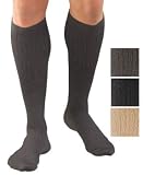 Activa Mens Dress Socks Microfiber Moderate Compression 20-30 mm Hg, Pinstripe
