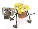 BANDANA/YARDBIRDS Collectible Metal LAB Puppy Dog 6 FLOWER POT HOLDER