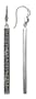 Sterling Silver Extra Long Granulated Stick Drop Earrings by Lois Hill