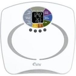 Weight Watchers Tracker Body Fat Scale with Color Display - White