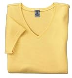 NEW Port Authority - Ladies V-Neck T-Shirt Banana-2X