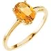 14k Yellow Gold Solitaire Madeira Citrine Ring Size 10